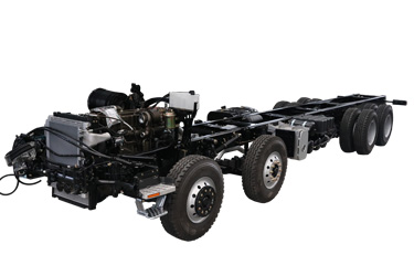 8×4三類(lèi)底盤(pán)配置_420馬力圍欄車(chē)車(chē)出口_前雙5噸后雙10噸柵欄車(chē)底盤(pán)