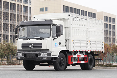210馬力東風(fēng)4×2倉(cāng)欄運(yùn)輸車(chē)_5.2米8噸中型倉(cāng)柵車(chē)_高欄鵝頸式物流貨運(yùn)
